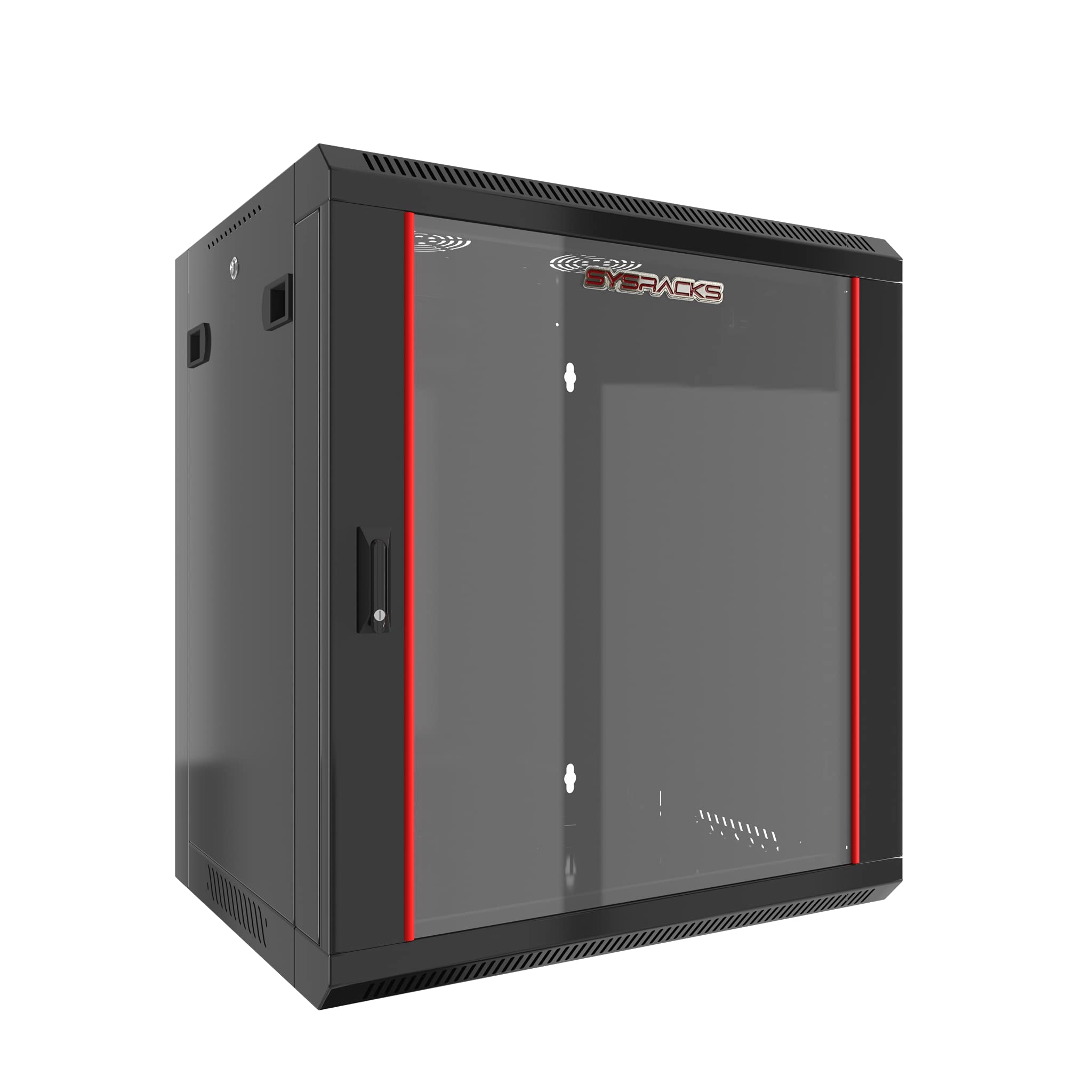 12U Wall Mount Server Rack Cabinet - Locking Network Enclosure for Electronics, AV Equipment & Data Security (18-Inch Depth) - Ideal for Home Office, Data Centers & IT Infrastructure