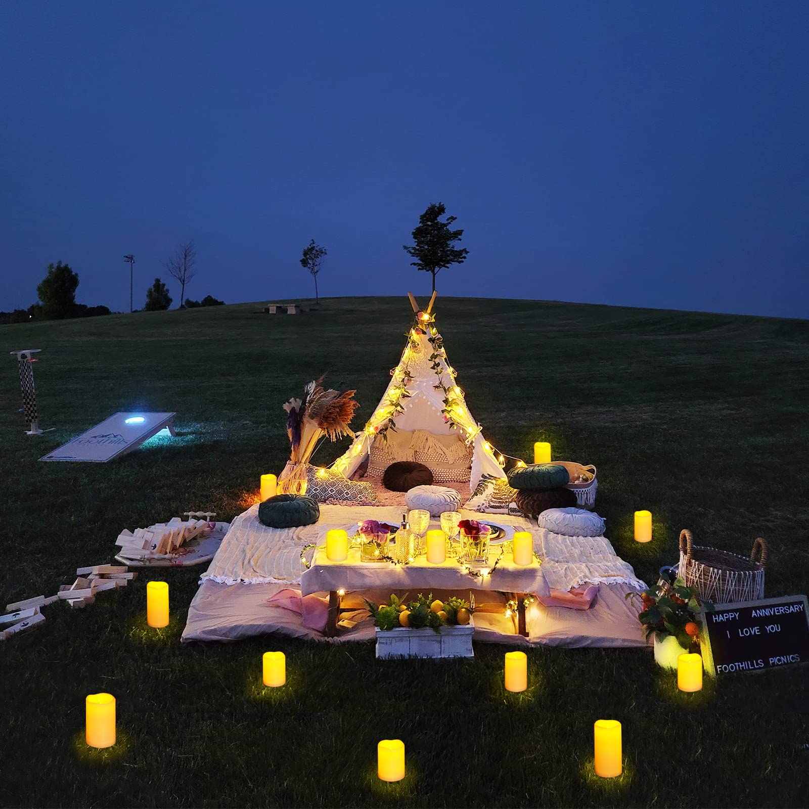 Homemory 9 Pack Flameless LED Candles - Waterproof Battery Operated Pillar Candles with Remote & Timer for Indoor/Outdoor Decor - Perfect for Weddings, Parties, Home & Garden Lighting