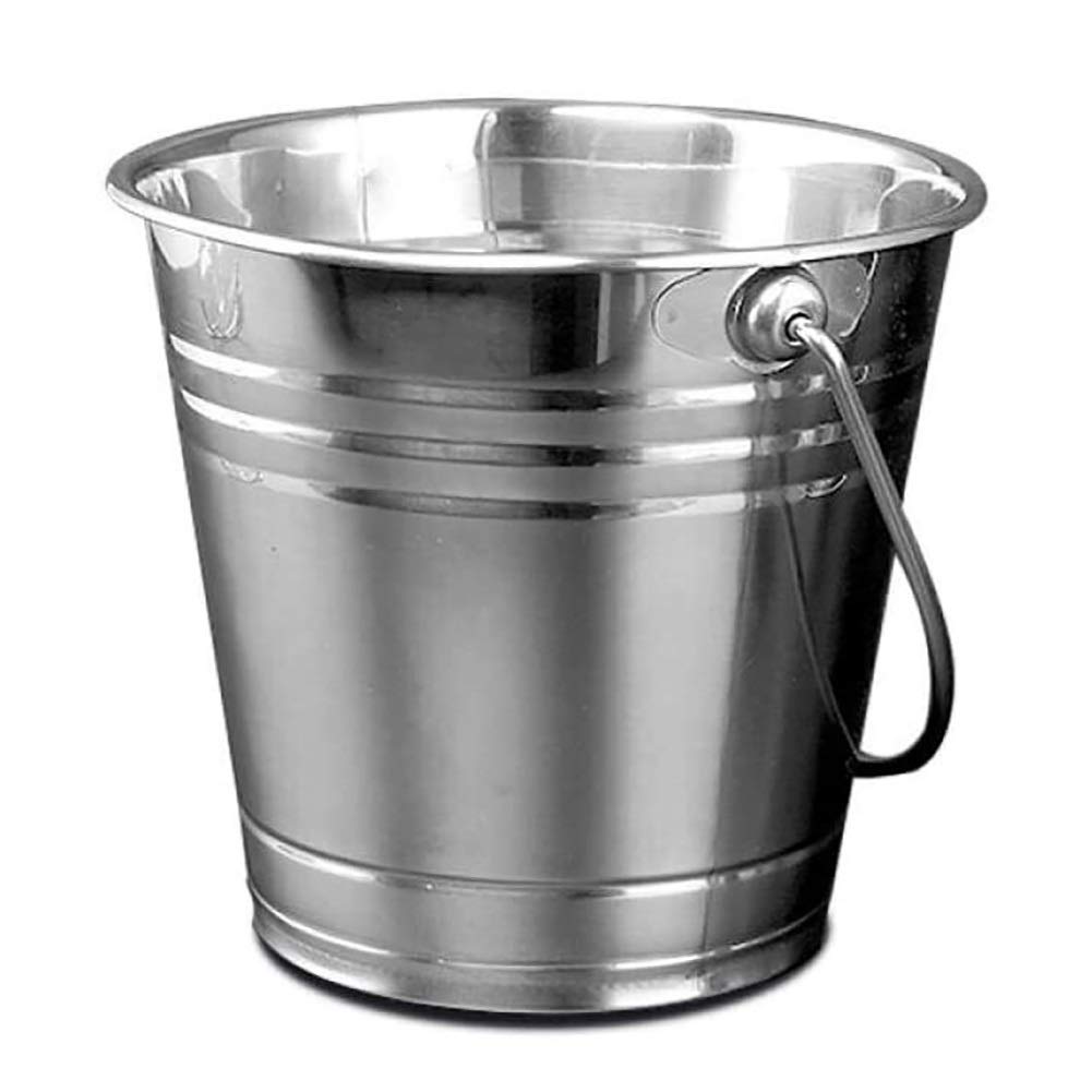 Premium Stainless Steel Ice Bucket for Cocktails, Wine, Beer & Champagne - 0.8L Compact Bar Accessory for Home Parties, Weddings & Outdoor Events