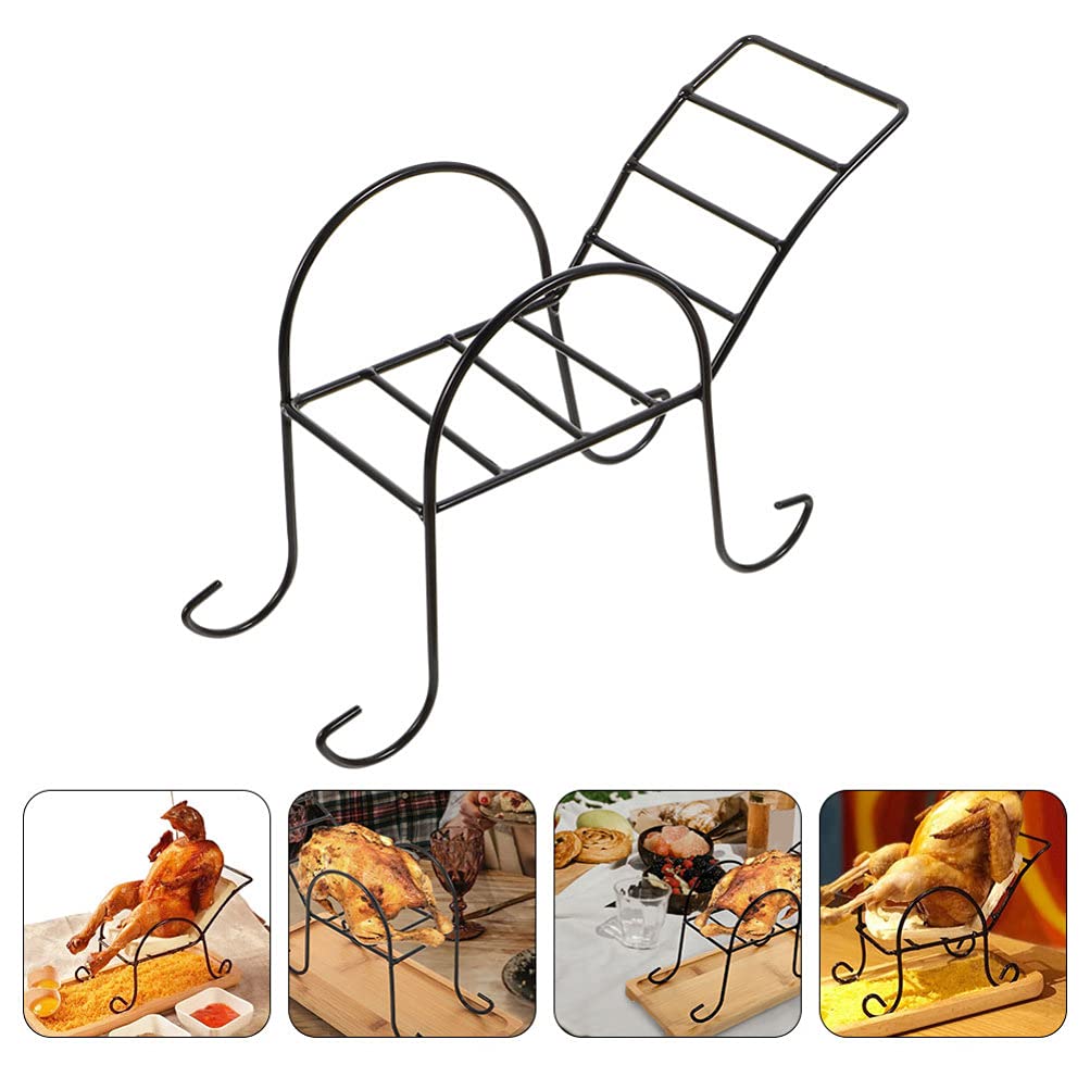 Happyyami Stainless Steel Chicken Roaster Stand - Grilled Chicken Rack for Oven, Air Fryer & BBQ - Perfect for Rotisserie Chicken, Turkey & Meat Roasting - Great for Backyard Cookouts, Family Dinners & Holiday Feasts