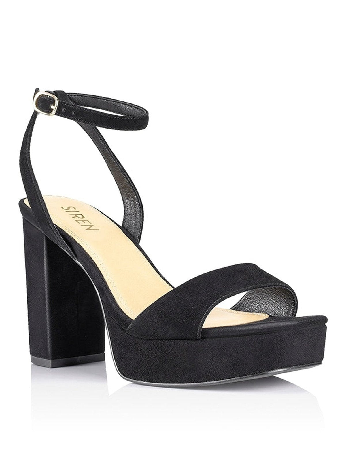Orion Platform Heels for Women - Black Suede High Heels | Comfortable & Stylish Dress Shoes for Parties, Weddings & Night Out