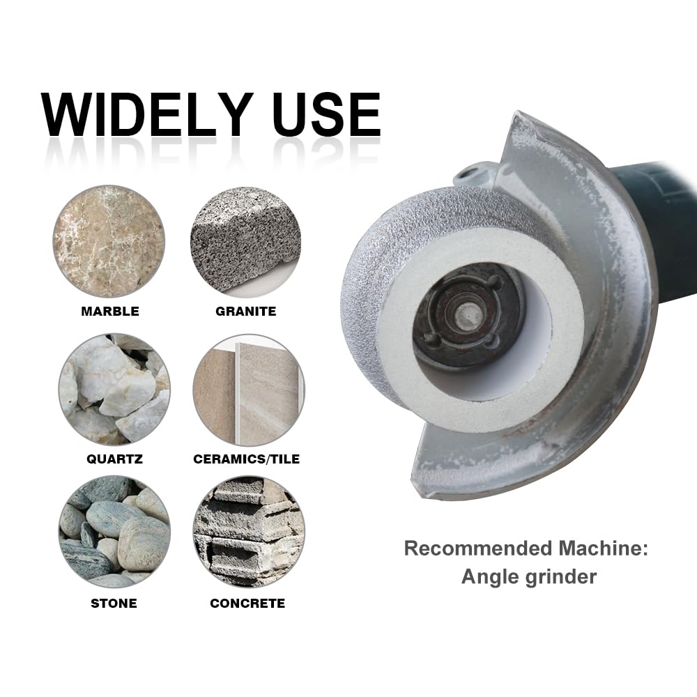 Premium Diamond Profile Grinding Wheel 3-3/8 Inch (40mm Height) - Professional Edge Grinding Disc for Stone, Marble, Granite & Rock - Perfect for Countertop Edging, Tile Shaping & Stone Restoration Work