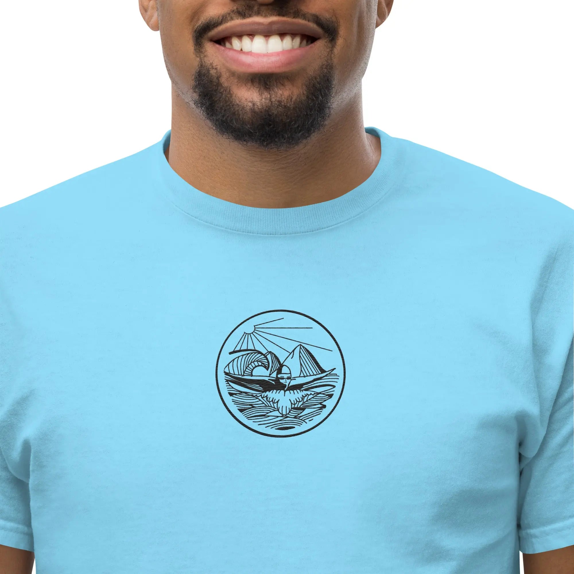 Designer Mountain Swimmer Graphic T-Shirt - Unisex Casual Tee for Men & Women | Perfect for Outdoor Adventures, Beach Trips, and Streetwear Fashion
