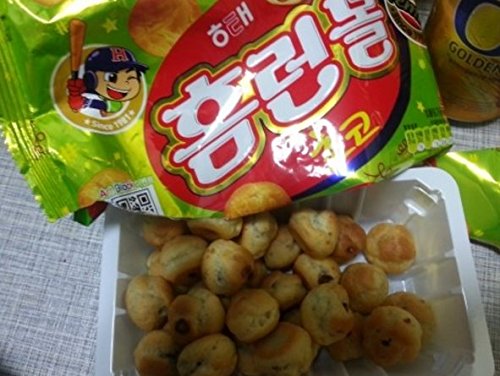 Haitai Homerunball Chocolate Flavor Biscuit 46g (Pack of 5) - Delicious Korean Snacks for Kids, Party Favors, School Lunch & Gift Ideas