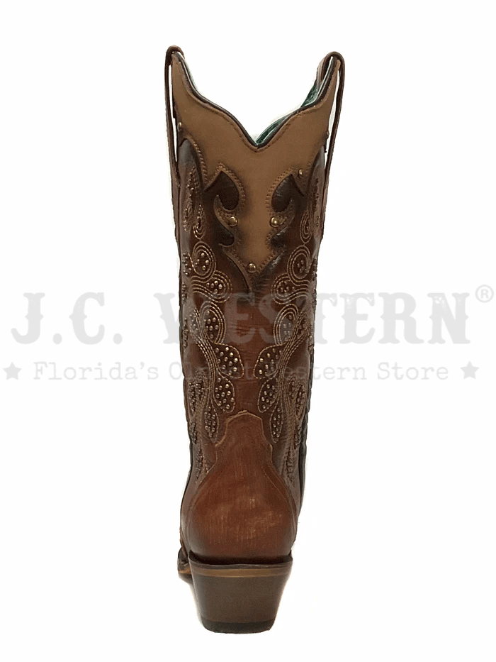 Corral Z5088 Women's Western Boots - Embroidered & Studded Snip Toe Cowgirl Boots in Tan | Perfect for Rodeo, Country Dancing & Western Fashion
