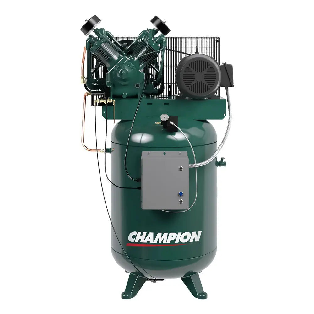 Champion VR15F 12 R Series 15 HP Vertical Air Compressor with R30 Pump (120 Gallon) - Ideal for Industrial Workshops, Auto Repair Shops & Heavy-Duty Construction Projects