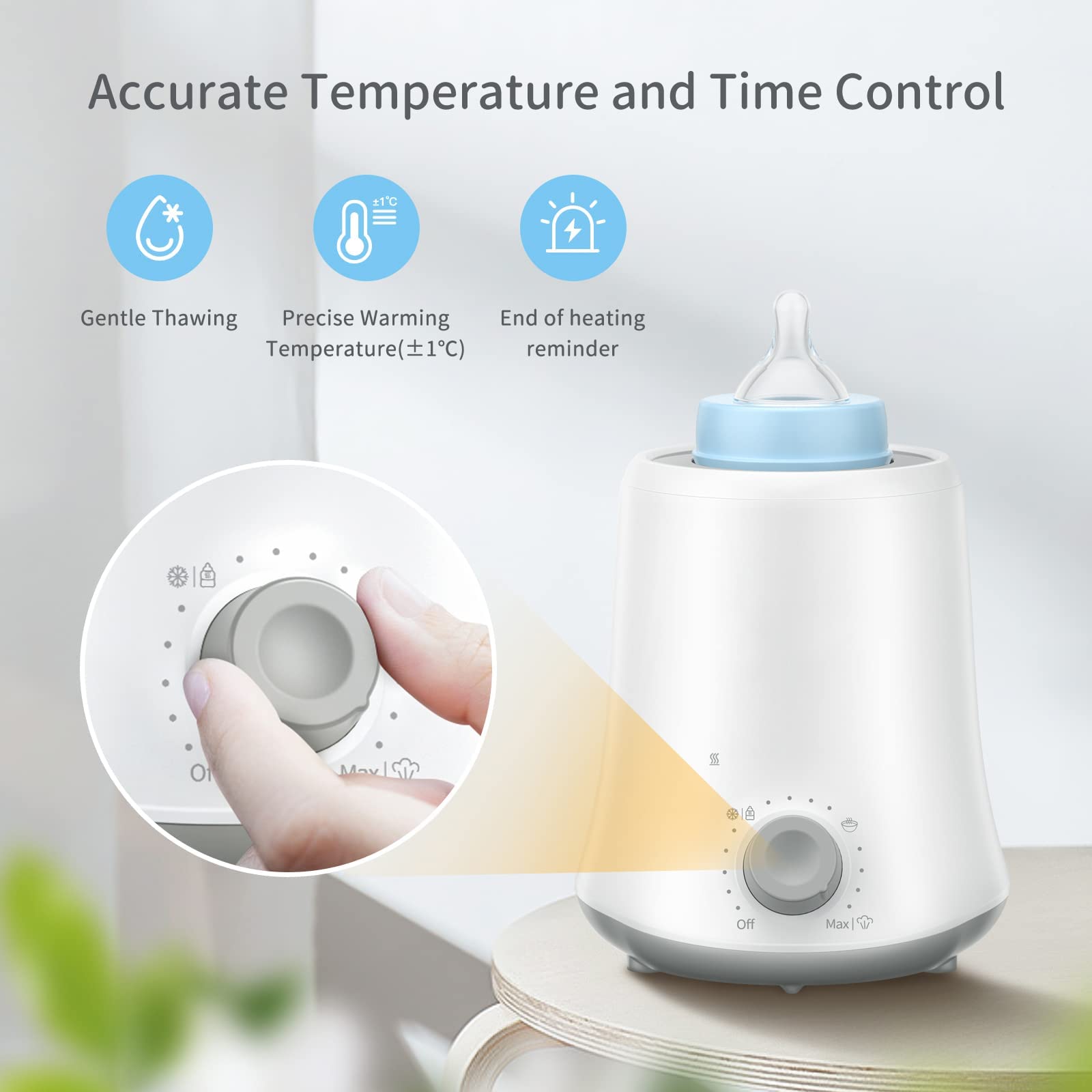 **Best Baby Bottle Warmer - Fast & Safe Grey Bottle Warmer for Breast Milk & Formula - Perfect for Travel, Home & Nursery**