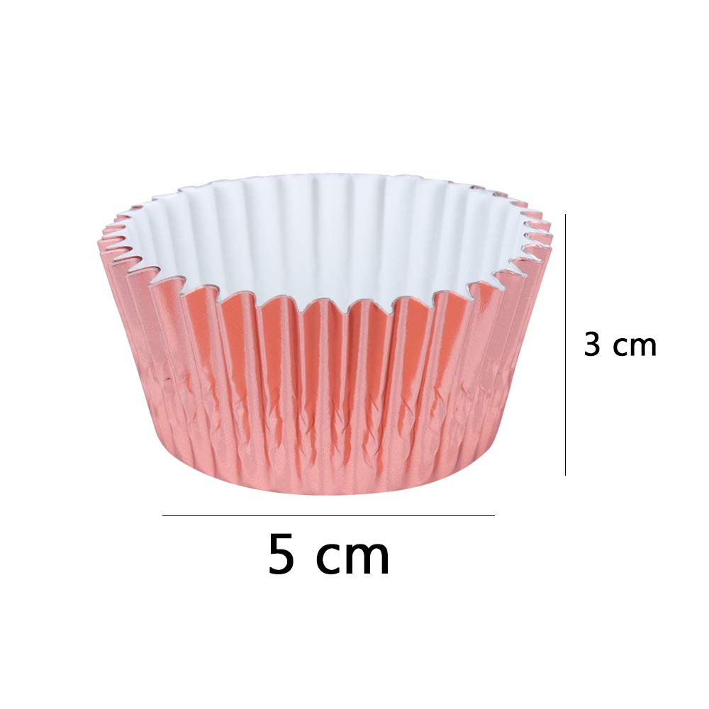 400-Piece Metallic Foil Cupcake Liners - Silver, Rose Gold, Black & Gold Baking Cups for Muffins, Treats & Desserts | Perfect for Weddings, Birthdays, Baby Showers & Party Decorations | Reusable & Elegant Baking Accessories
