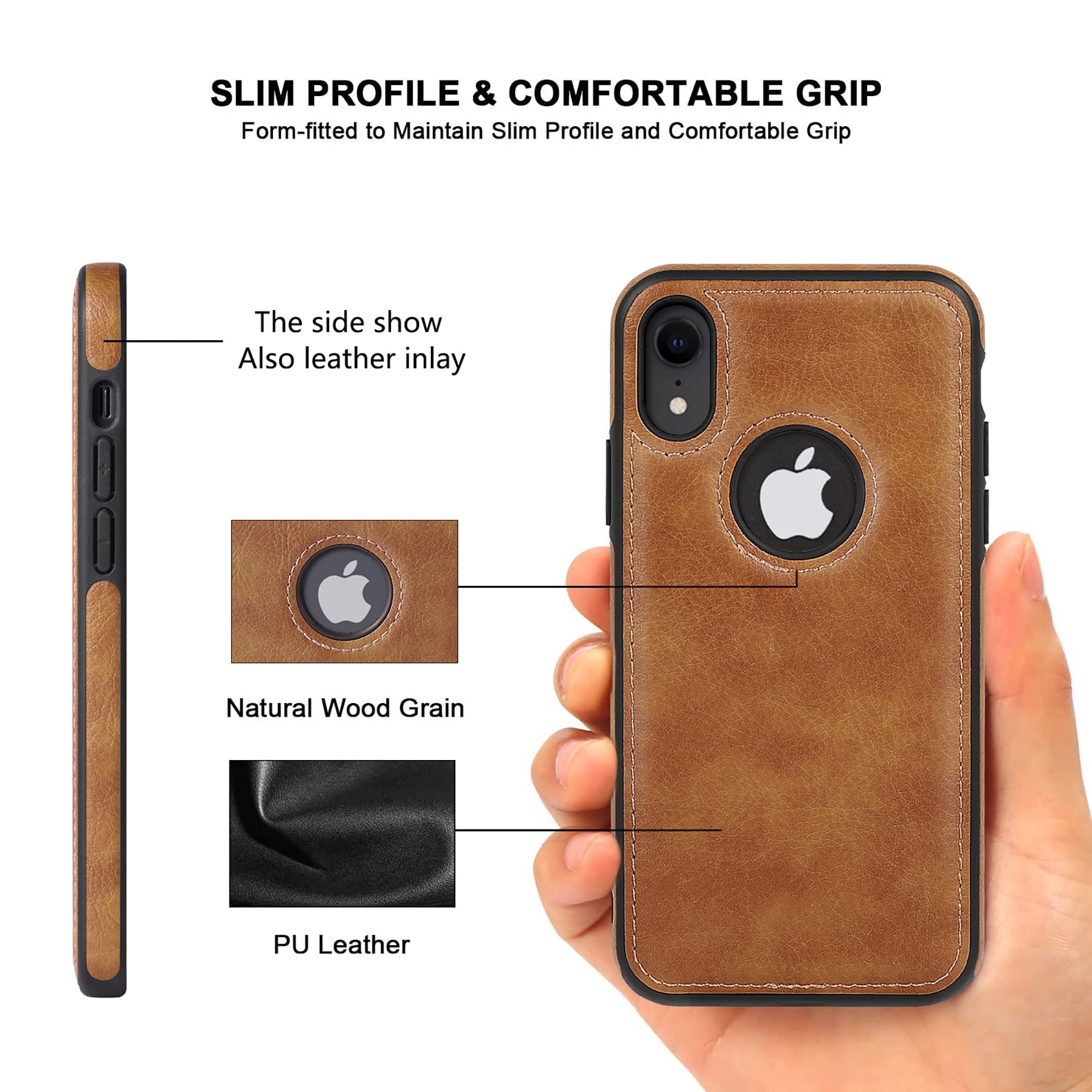 Premium Vegan Leather iPhone XR Case - Slim 6.1