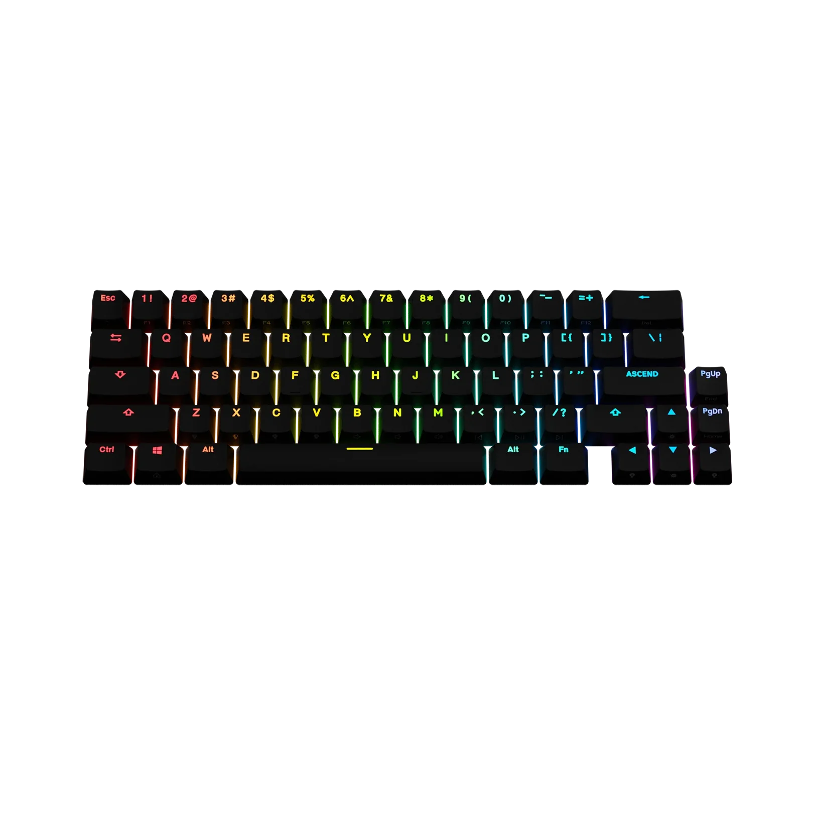 Backlit Black Keycaps for Mechanical Keyboards - US Layout - Perfect for Gaming & Typing in Low Light
