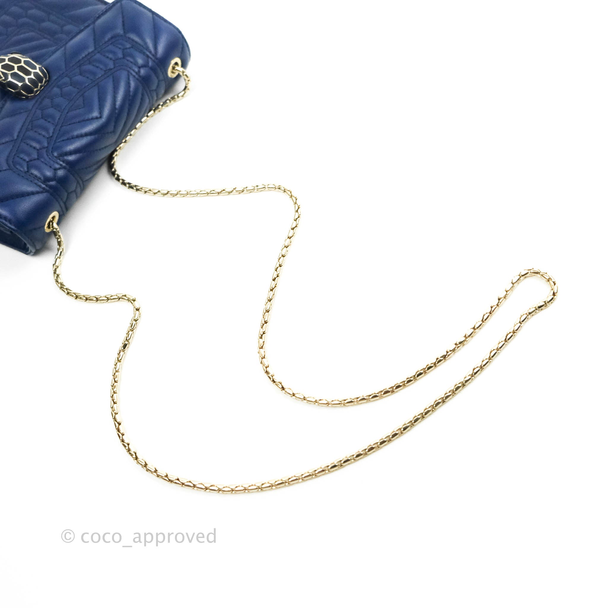 Bvlgari Small Quilted Scaglie Serpenti Forever Shoulder Bag in Blue | Luxury Designer Crossbody Purse for Women | Perfect for Evening Parties, Date Nights & Special Occasions