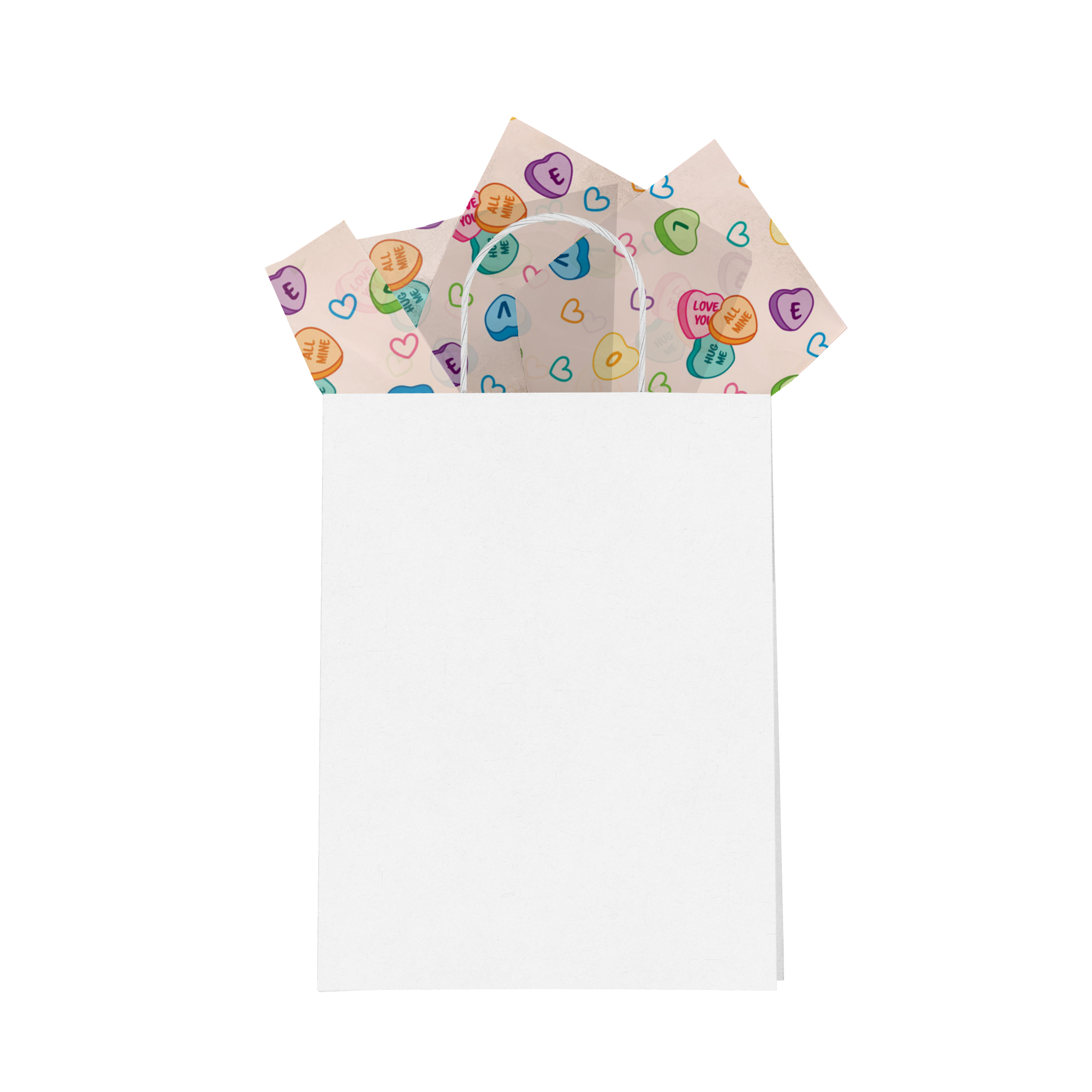 Sweetheart Candy Hearts Tissue Paper - Valentine's Day Party Decorations, Wedding Favors, Baby Shower Supplies & DIY Craft Projects