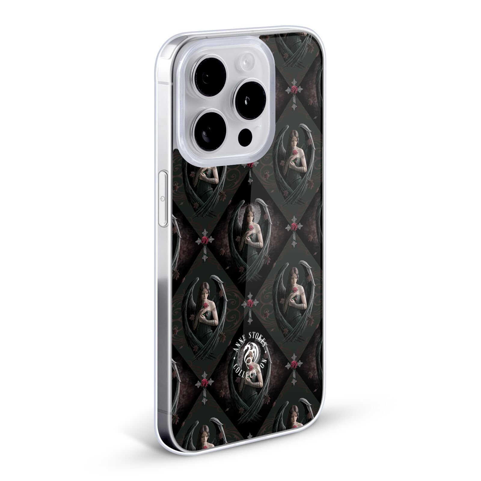 Head Case Designs Anne Stokes Rose Angels Soft Gel Case for iPhone 7/8/SE 2020 & 2022 - Officially Licensed Protective Cover with Floral Art for Women Girls Gift