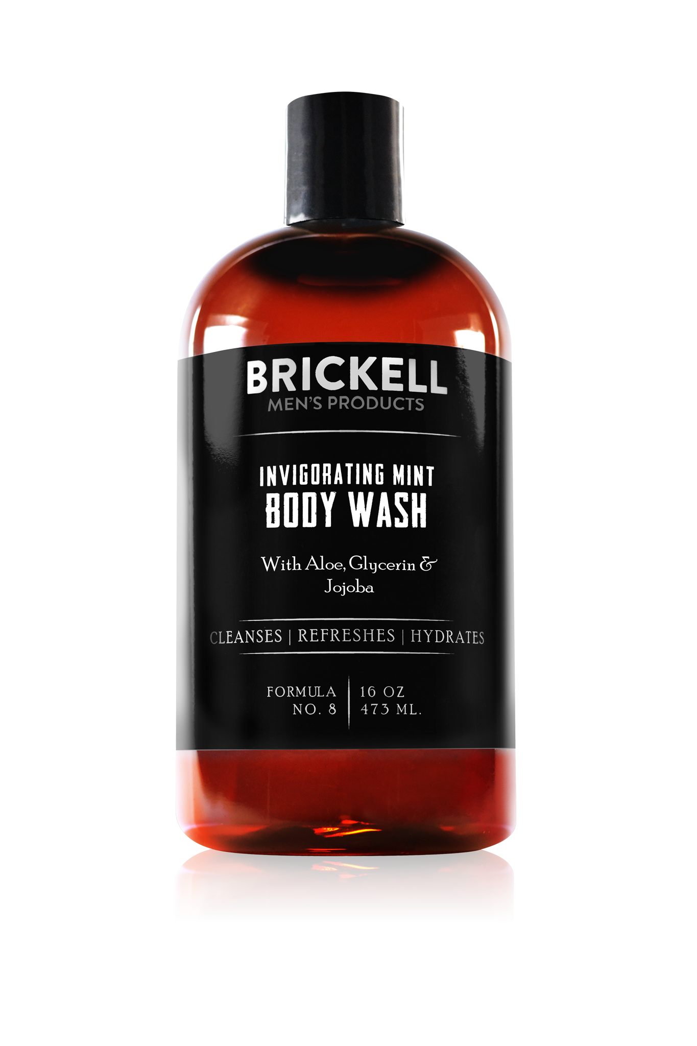 Brickell Men's Invigorating Mint Body Wash for Men - Refreshing & Hydrating Natural Body Cleanser - Perfect for Gym, Post-Workout & Daily Shower Routine