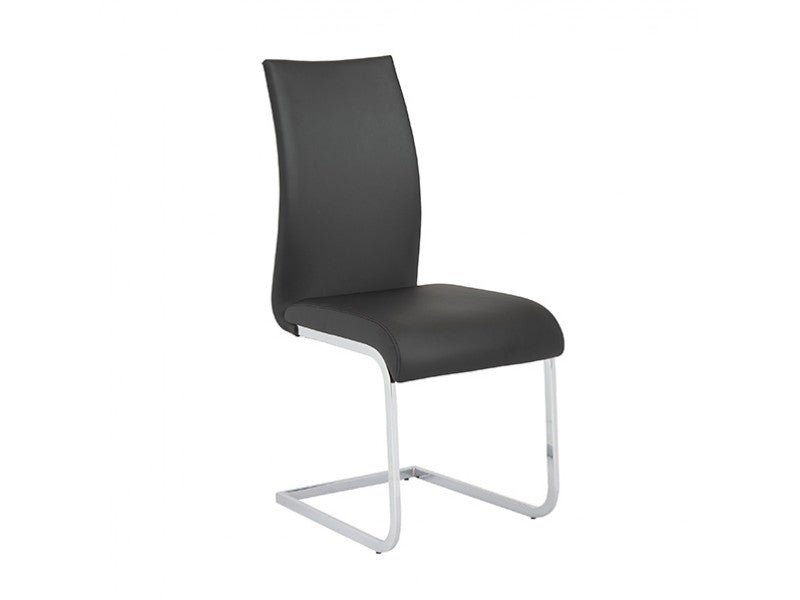 Euro Karl Side Chair with Brushed Stainless Steel Base - Modern Dining Room & Office Accent Chair for Home & Commercial Use