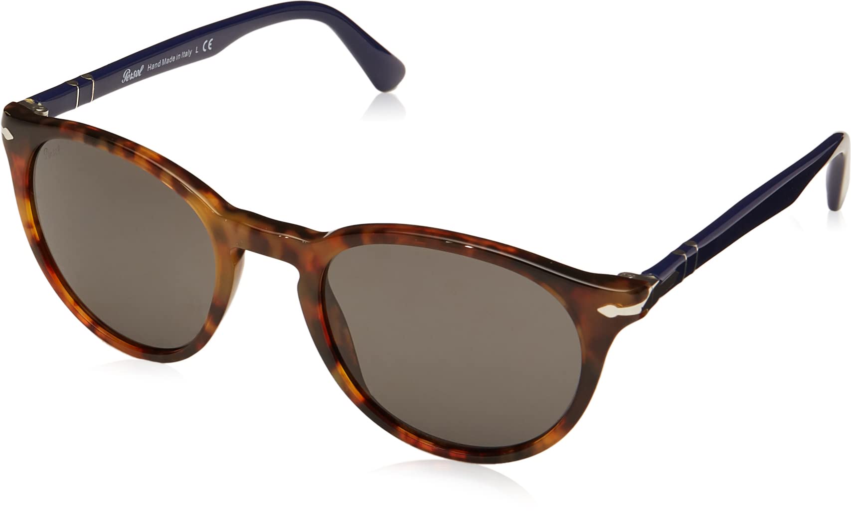 Persol PO3152S Round Sunglasses for Men & Women – Classic Vintage Style UV Protection – Perfect for Driving, Travel & Outdoor Activities