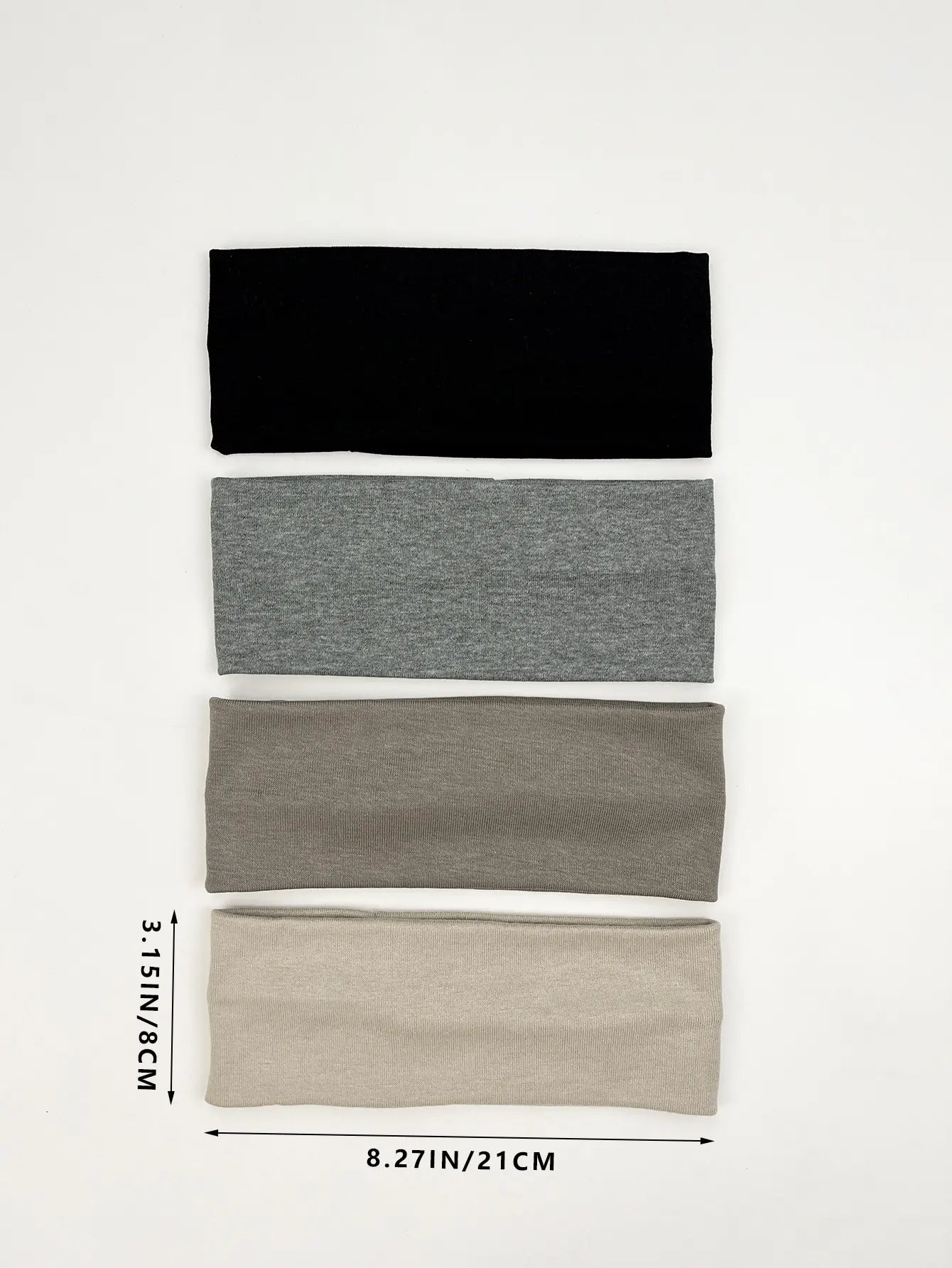 4 Pack Knitted Yoga Headbands for Women - Soft Stretchy Hair Bands for Workouts, Running, Pilates & Everyday Use