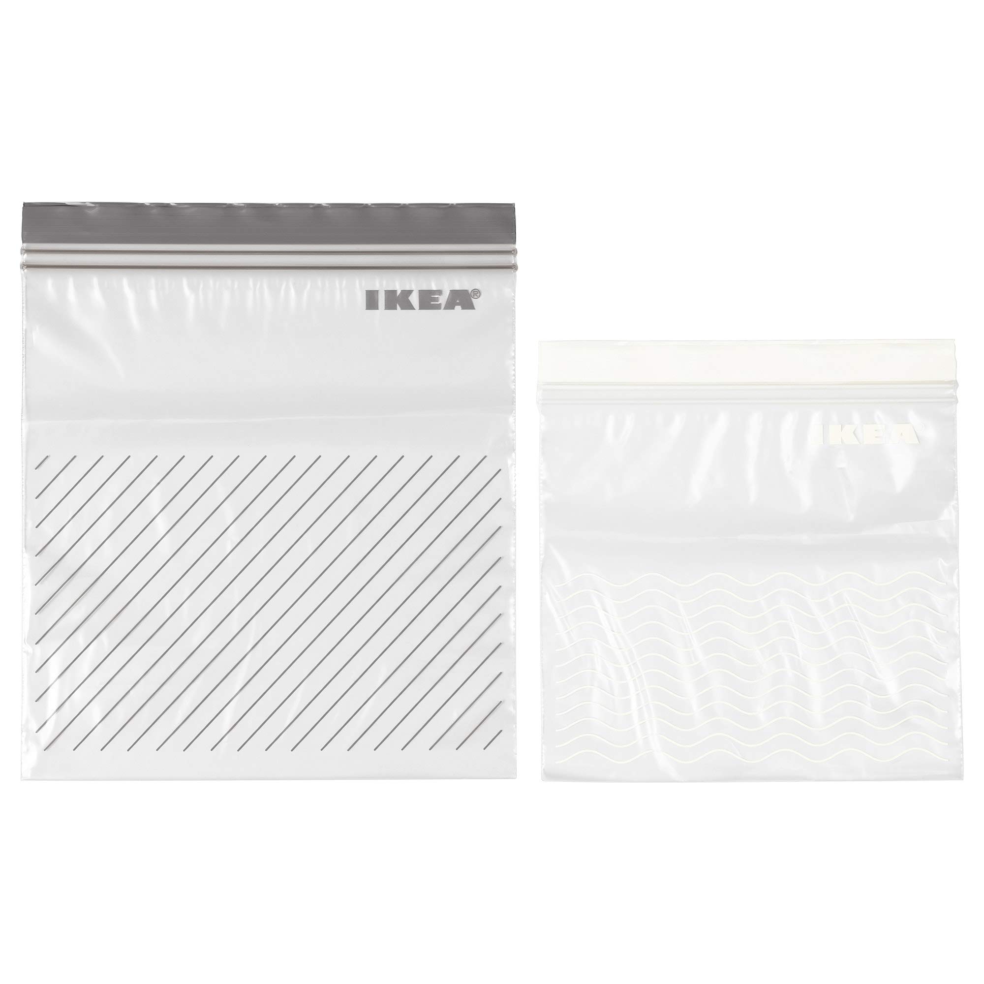 50 Pack IKEA ISTAD Reusable Freezer Bags with Zipper Seal - 25 x 1.2L & 25 x 2.5L Grey Food Storage Bags for Sandwich, Meal Prep, Leftovers & Organizing