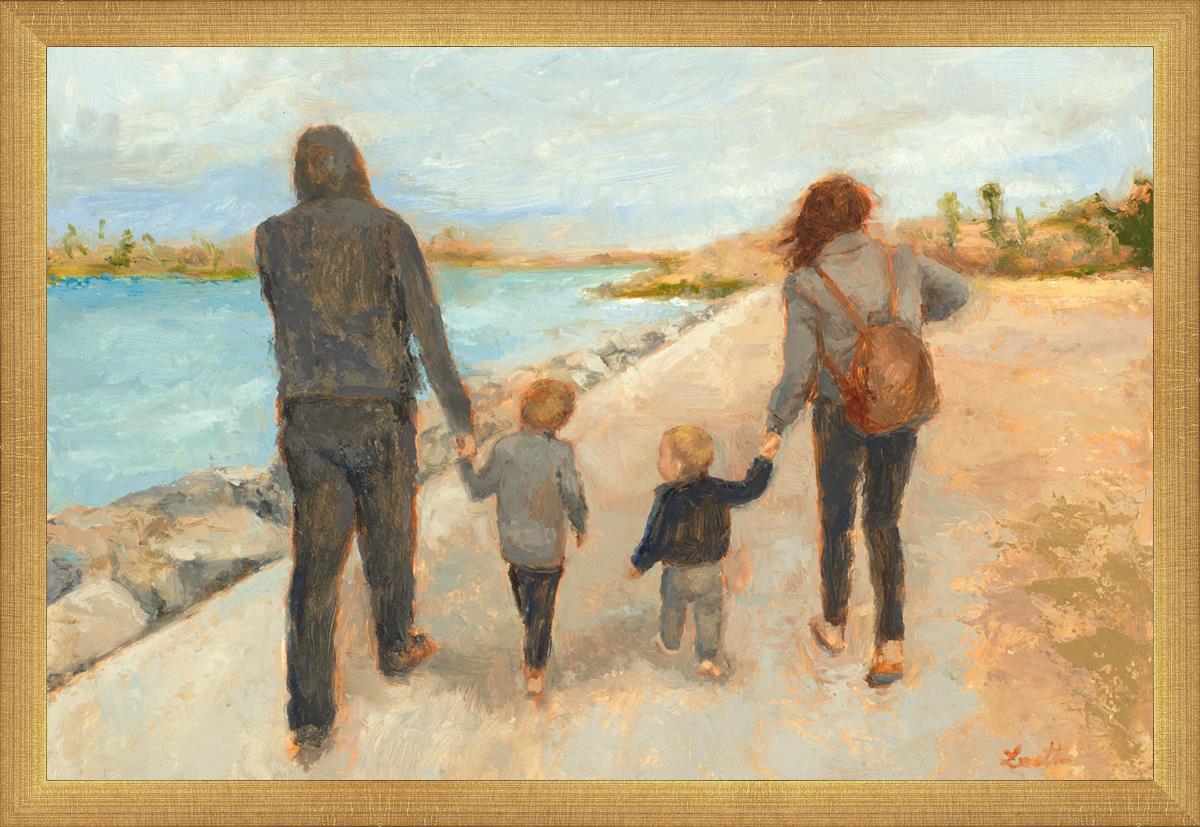Family Walk On The Beach - Comfortable & Stylish Beach Sandals for Women, Men and Kids | Perfect for Summer Vacations, Seaside Strolls and Outdoor Adventures