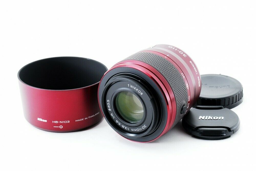 Nikon 1 NIKKOR VR 30-110mm f/3.8-5.6 Zoom Lens for Nikon 1 Series Cameras - Red | Perfect for Travel, Portraits & Everyday Photography