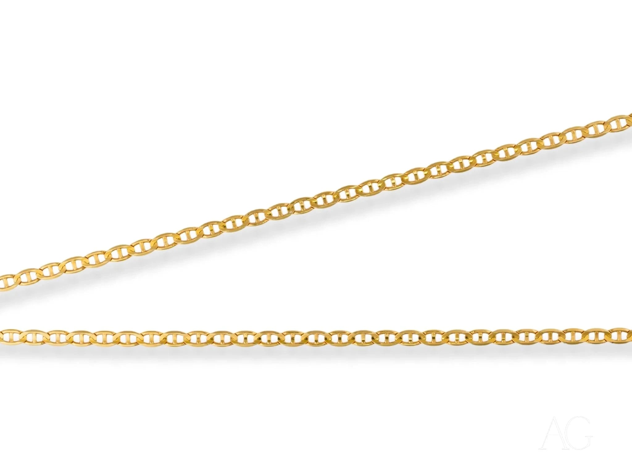 18K Yellow Gold Anchor Chain for Men - Durable & Stylish Jewelry Gift for Him - Perfect for Everyday Wear, Special Occasions & Gifts