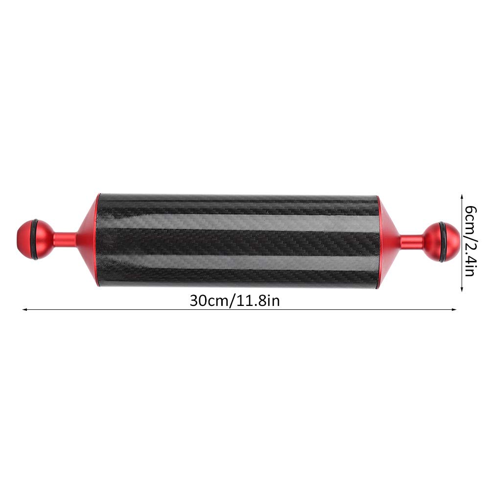 Carbon Fiber Diving Float Arm - 10 Inch Lightweight Underwater Floating Arm for Macro & Wide Angle Photography | Dual Ball Design | Portable Floating Tray for Scuba Diving, Snorkeling & Underwater Camera Stabilization