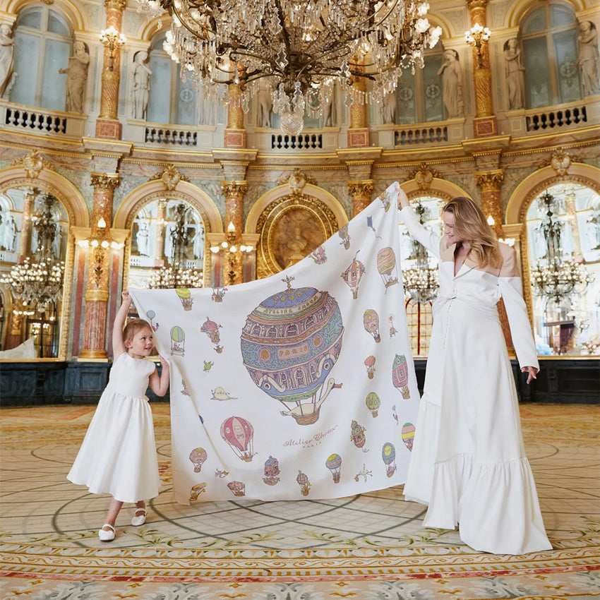 Atelier Choux Grand Carré Baby Swaddle Blanket - Premium Organic Cotton for Newborns & Infants - Perfect for Nursery, Gifting & Travel