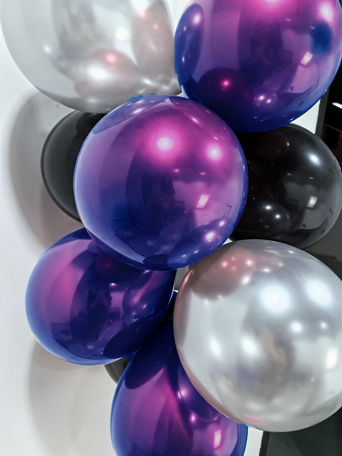 2025 Graduation Party Decorations - 30Pcs Purple & Black Balloons for Class of 2025, Birthday & Halloween Decor | Perfect for Graduation Ceremonies, Home Parties & School Events