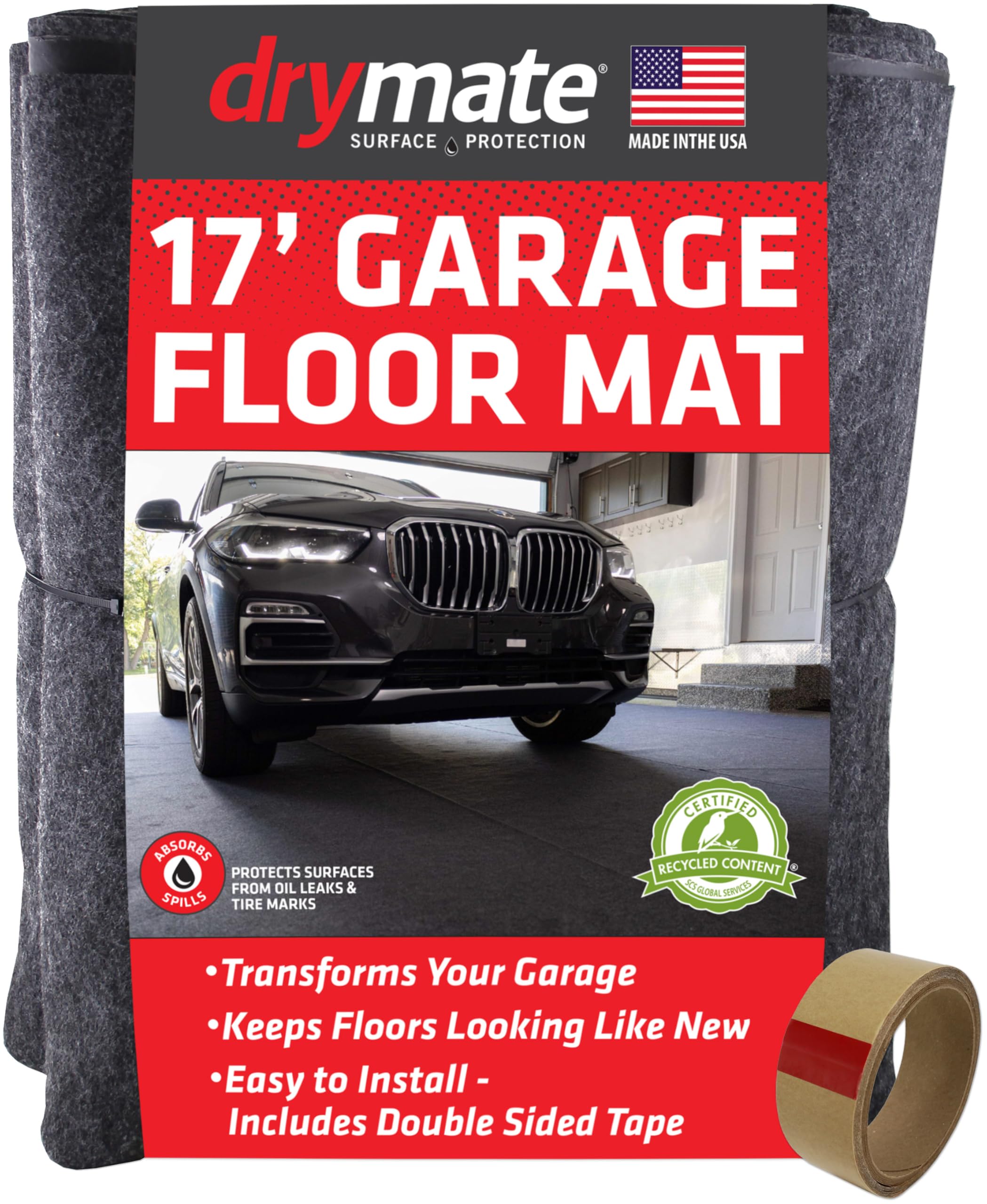 Drymate Premium Garage Floor Mat 17' x 7'4