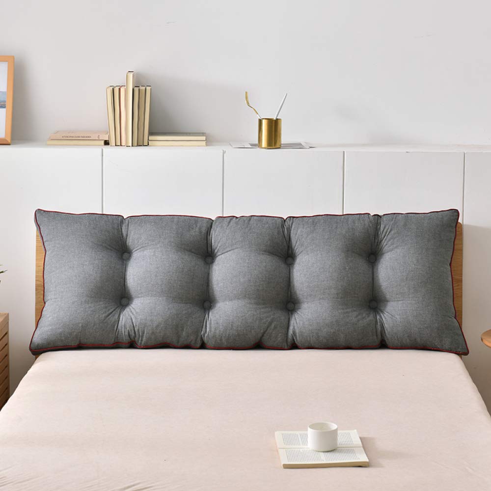 Japanese Style Headboard Cushion - Sofa Back Support Pillow with Detachable Cotton Cover (150x50cm, Blue) | Perfect for Pregnancy Support, Bedroom Decor & Living Room Comfort