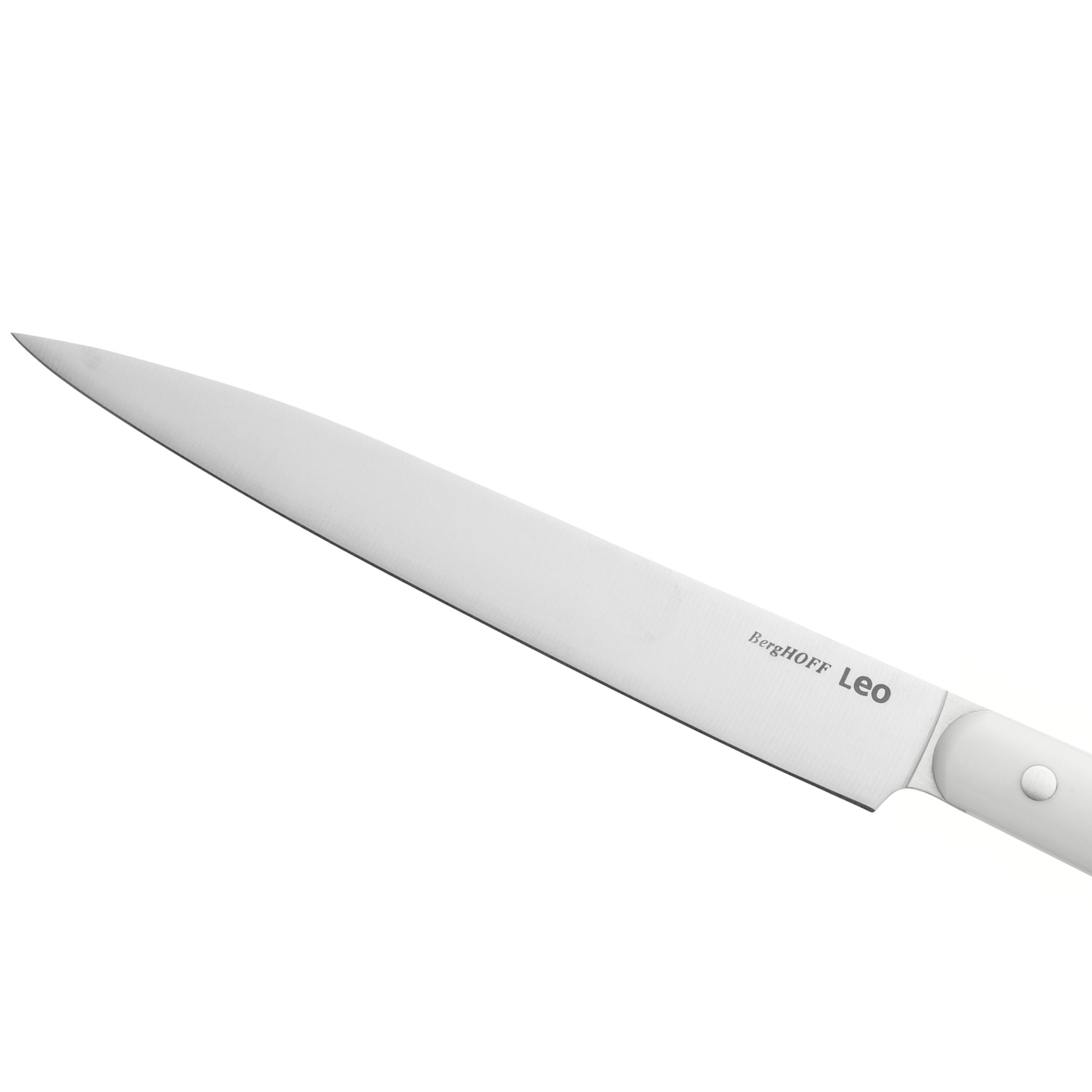 BergHOFF Leo Spirit 8-Inch Stainless Steel Carving Knife - Professional Kitchen Knife for Slicing Roast Beef, Turkey & Ham - Perfect for Holiday Dinners & BBQ Parties
