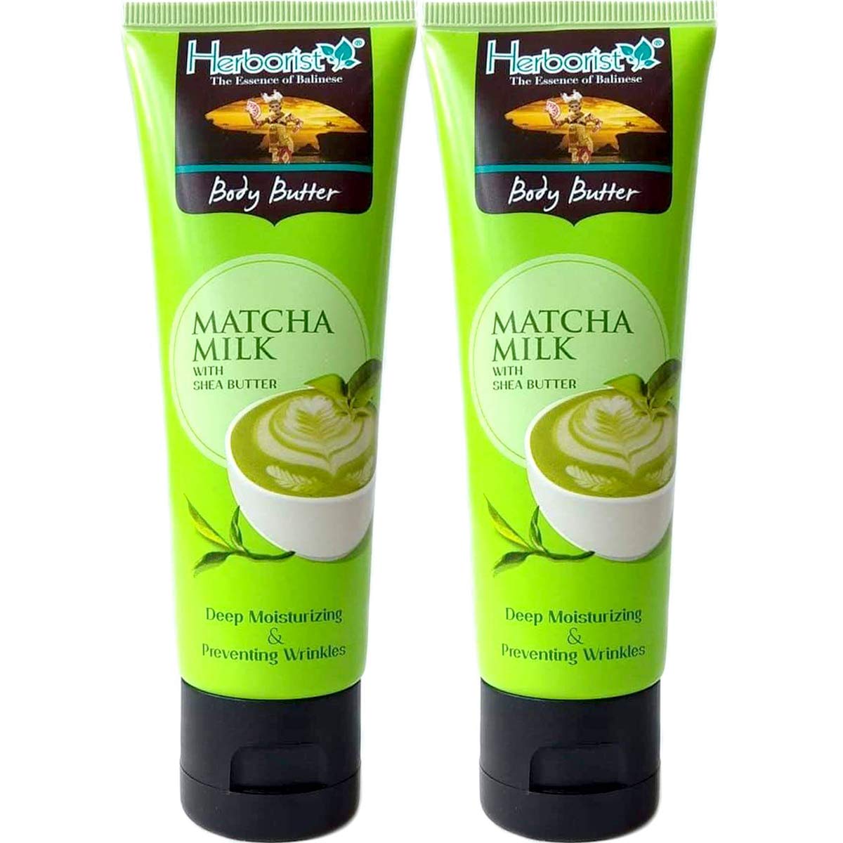 Herborist Matcha Milk Body Butter - 80g (Pack of 2) | Ultra-Moisturizing Cream for Dry Skin | Perfect for Daily Hydration & Spa Nights