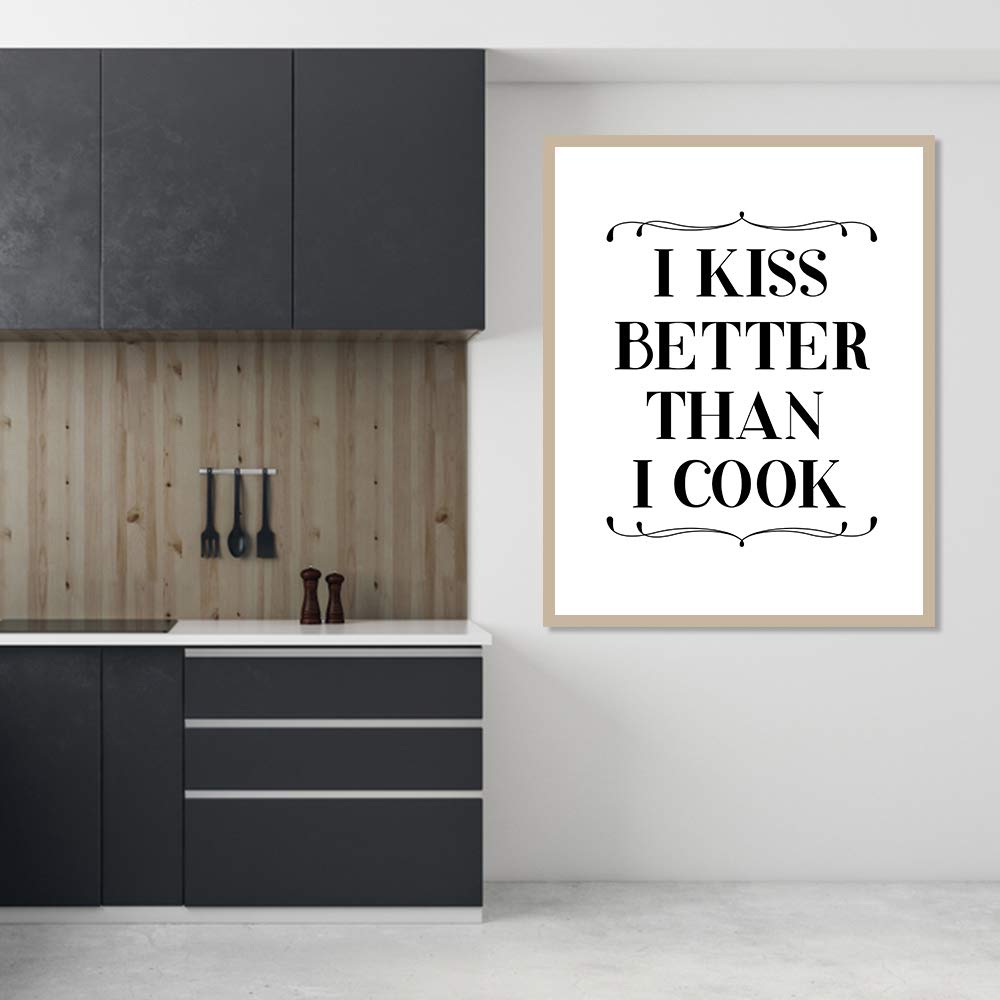 Cook Wall Art Print - 8x10 Unframed, Minimalist Kitchen Decor for Modern Homes