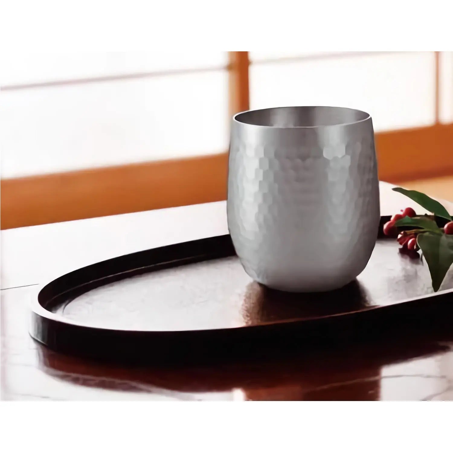 Asahi Premium Stainless Steel Rocks Glasses - Set of 2 Hammered Finish Whiskey Glasses for Bourbon, Scotch & Cocktails - Durable Barware for Home & Professional Use