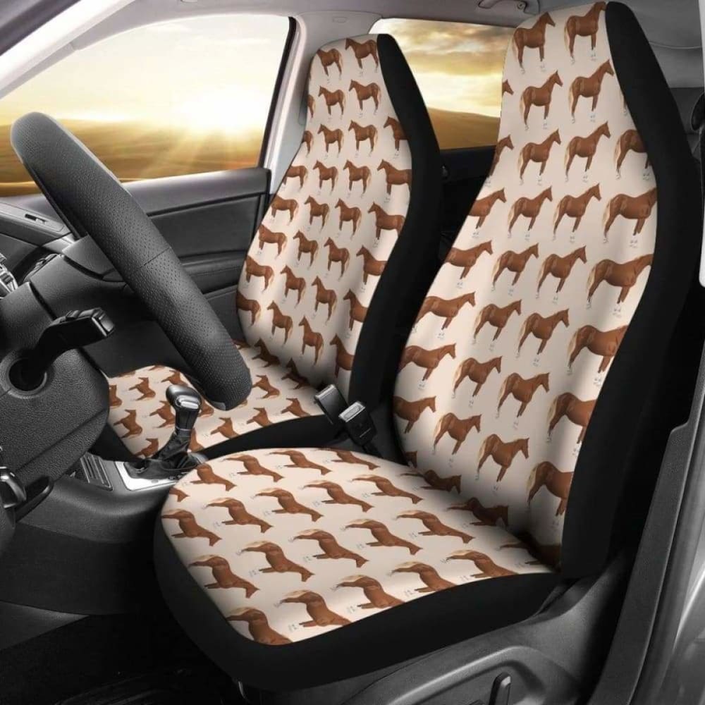Premium Brown Horses Car Seat Cover - Universal Fit, Durable & Stylish Protection for Cars, Trucks & SUVs - Perfect for Pet Owners, Outdoor Enthusiasts & Equestrian Lovers
