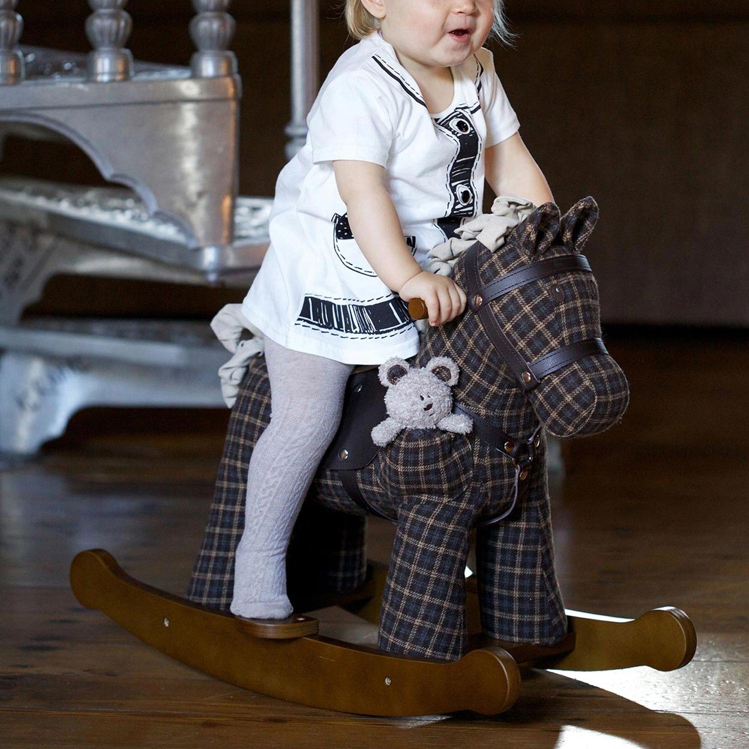 Rufus & Ted Wooden Rocking Horse for Kids - Classic Nursery Decor & Toddler Ride-On Toy - Perfect for Playrooms, Bedrooms & Gifts