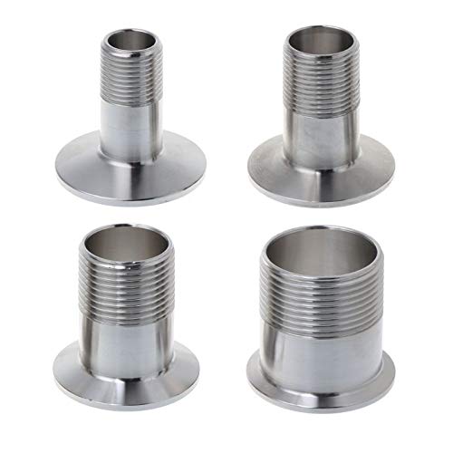 Stainless Steel Sanitary Male Threaded Ferrule Pipe Fitting Tri Clamp Adapter - PPFT01313 G8TB (Uniform Color) - Perfect for Food, Beverage & Pharmaceutical Industries