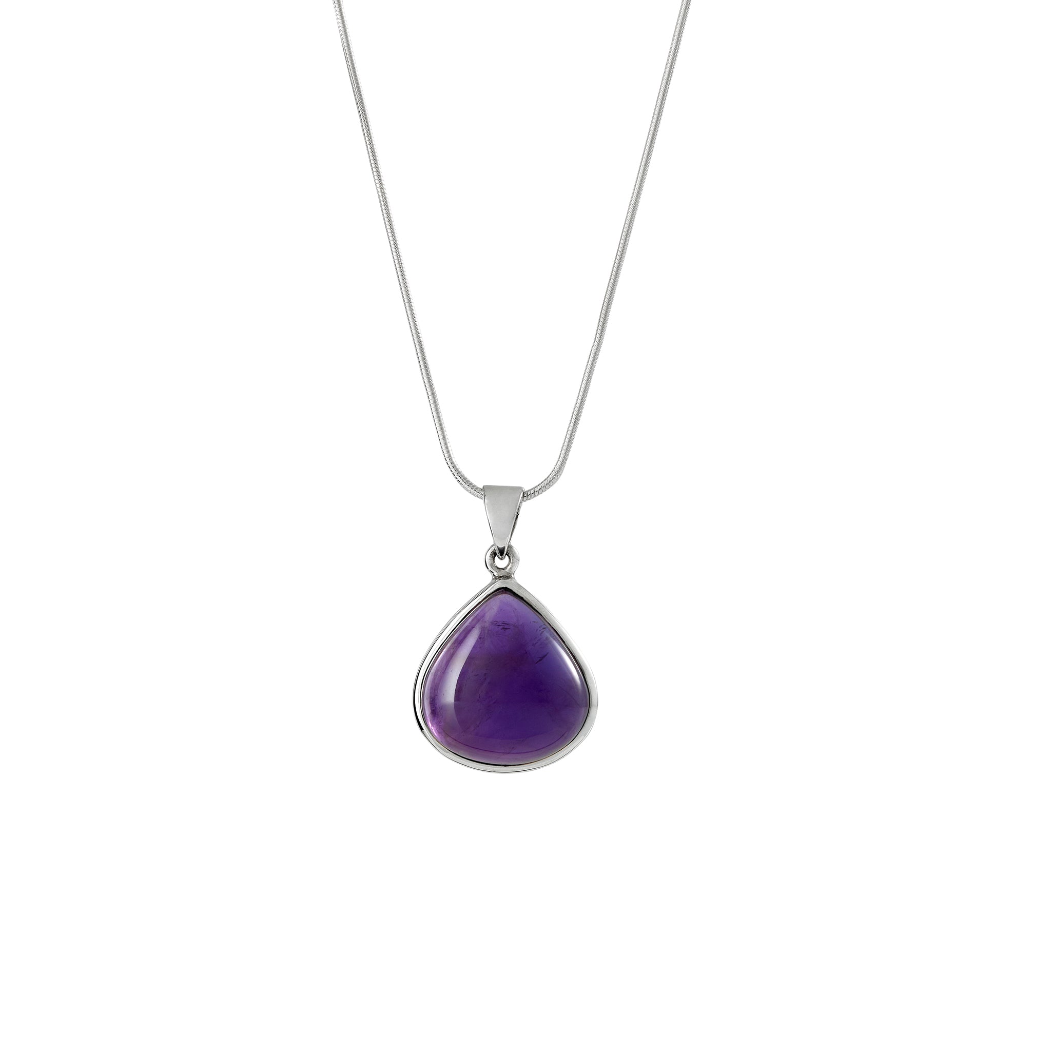 Natural Amethyst Pendant Necklace for Women - Healing Crystal Jewelry Gift for Meditation, Yoga & Spiritual Protection