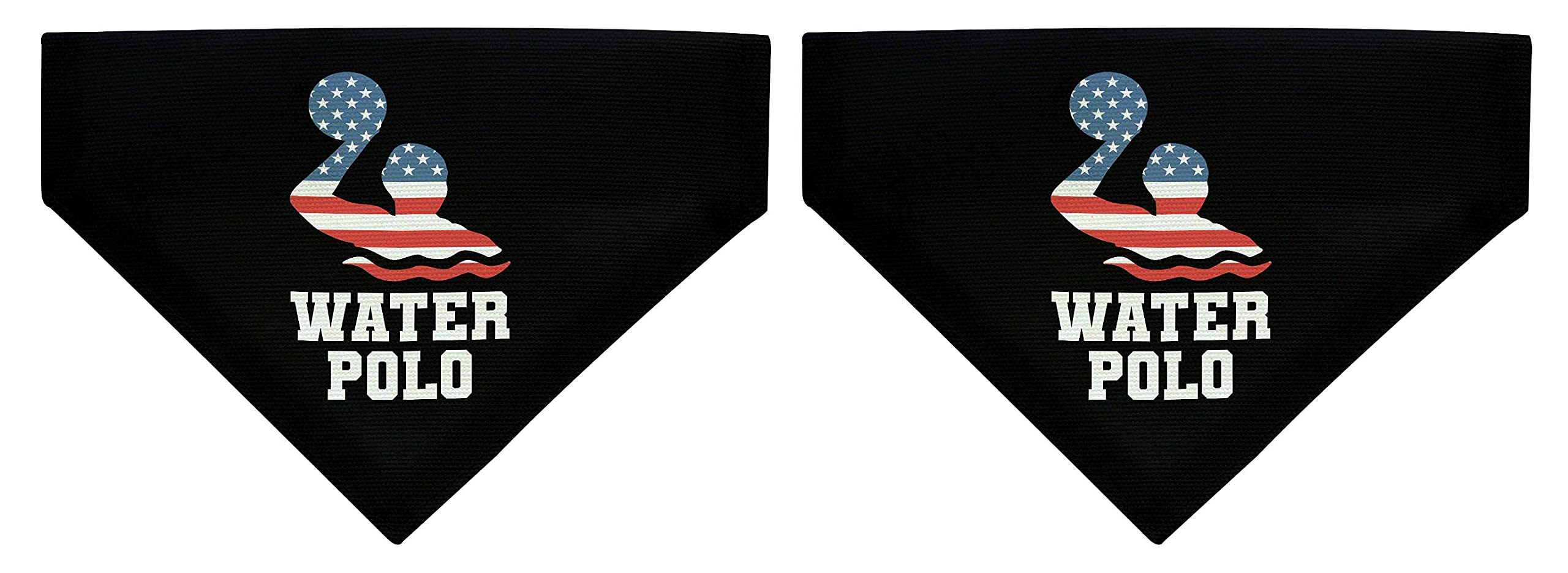 American Pride USA Team Sports Dog Bandanas - 2-Pack Water Polo Scarves & Bibs for Dogs - Perfect for Game Day, Pet Parties & Patriotic Events