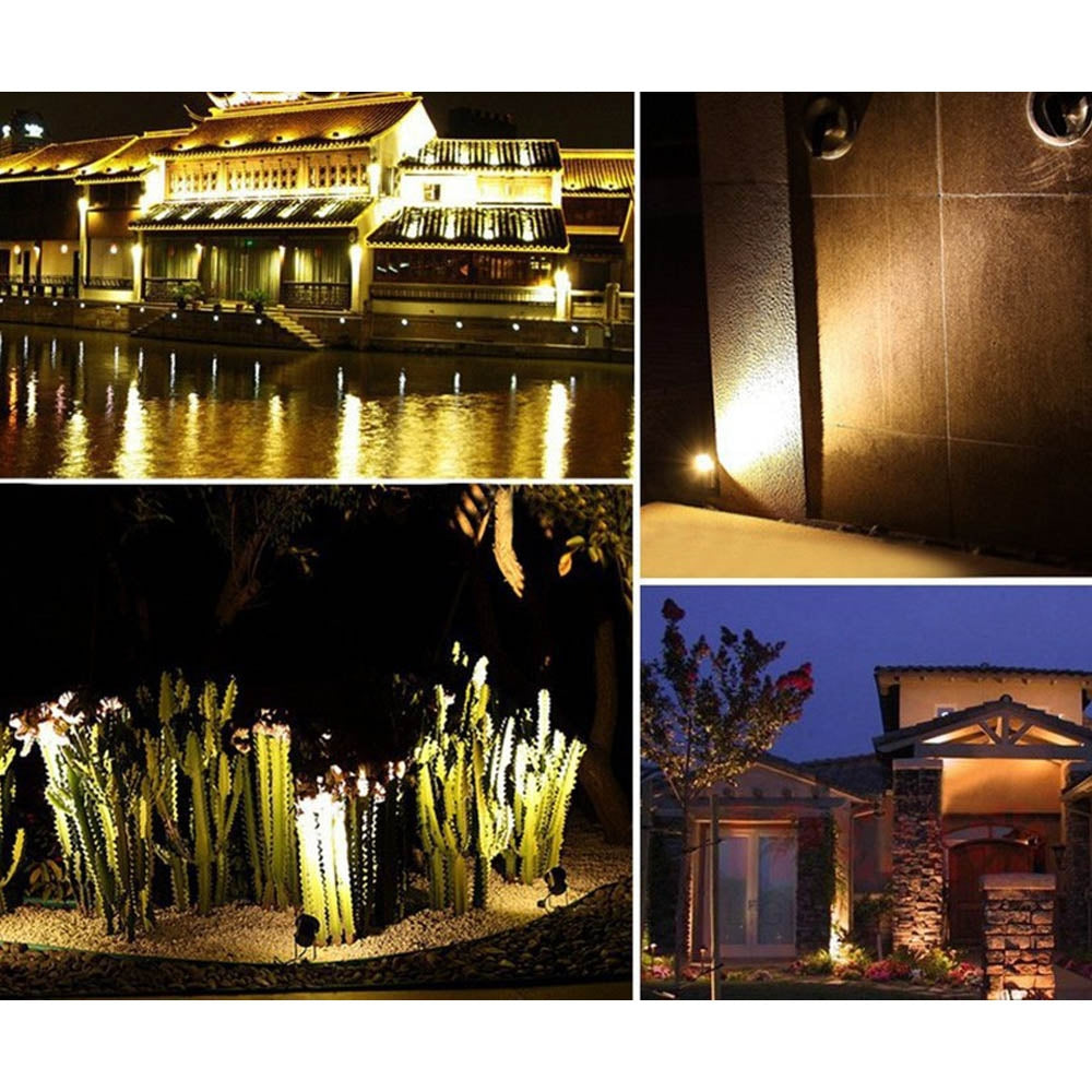 10PCS 12V LED Waterproof Outdoor Garden Spotlights - IP65 Waterproof Landscape Flood Lights for Yard, Pathway, Patio, and Garden Lighting