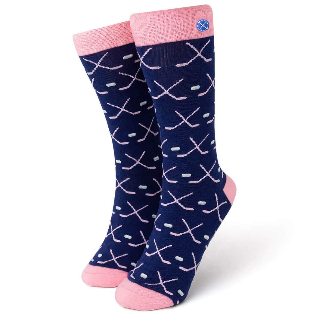 Men's Hockey Dress Socks - Breathable Moisture-Wicking Performance Socks for Hockey Players & Sports Enthusiasts | One Size Fits Most (US 6-12) | Multiple Colors & Patterns | Perfect for Games, Training & Casual Wear