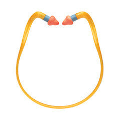 Howard Leight QB2HYG Banded Earplug - Reusable Noise Reduction Ear Plugs for Shooting, Construction & Concerts - Comfortable Hearing Protection for Work & Outdoor Activities