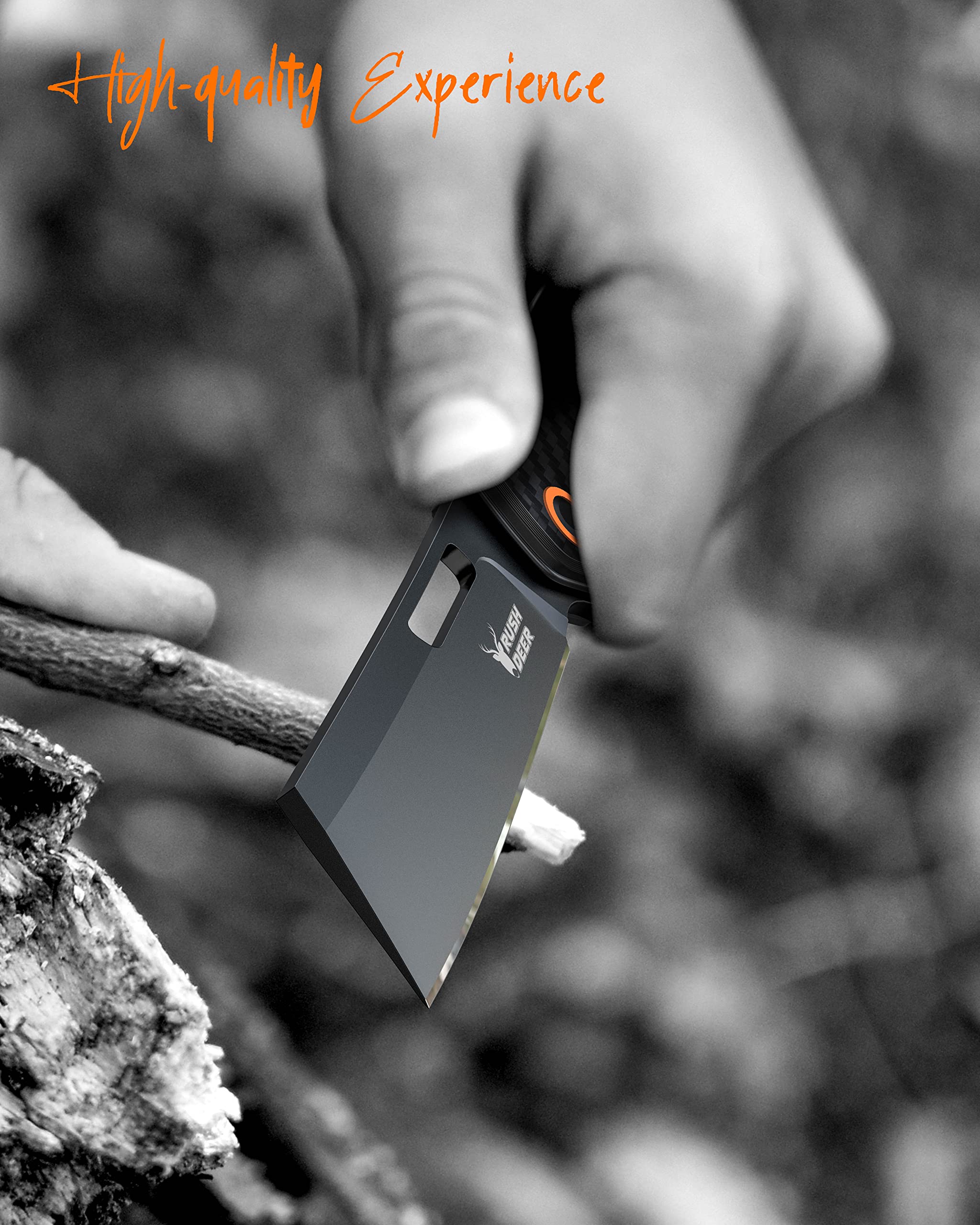 Premium D2 Steel Folding Pocket Knife with Carbon Fiber Handle - EDC Utility Knife for Hiking, Camping, Fishing & Outdoor Work - Perfect Gift for Men, Women, Dad, Husband & Boyfriend - Compact Tactical Knife for Everyday Carry, Survival & Adventure Activities