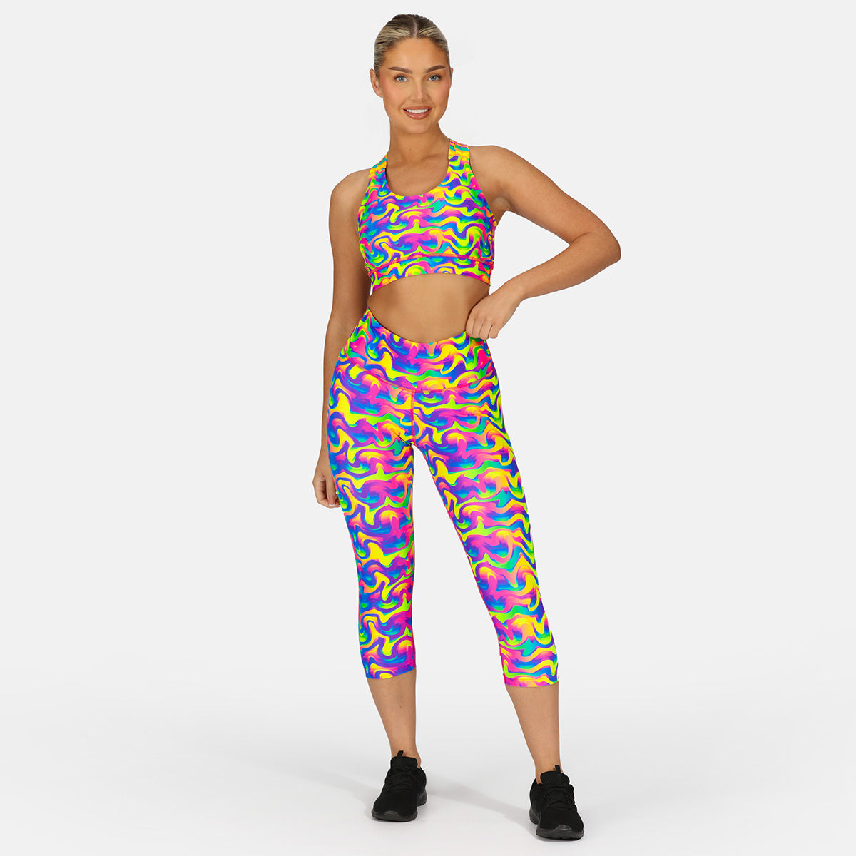 Vintage Style Capri Pants for Women - High Waisted Retro 70s Flared Pants - Perfect for Casual Wear, Music Festivals & Boho Outfits
