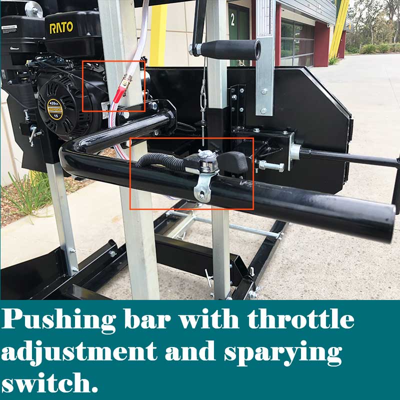 Forestwest 22-Inch Portable Wood Sawmill with 10HP Gas Engine - BM11125 for DIY Lumber Cutting, Woodworking Projects & Home Construction