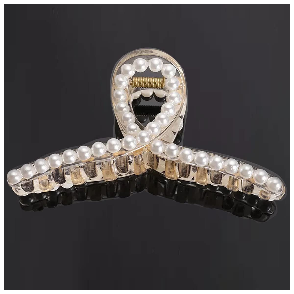 Kidzoo 4.3 Inch Large No Slip Hair Claw Clips - Glossy Jaw Butterfly Clips for Women & Girls with Thin, Fine or Thick Hair - Gold (1 Piece) - Perfect for School, Work, Gym & Everyday Hairstyles