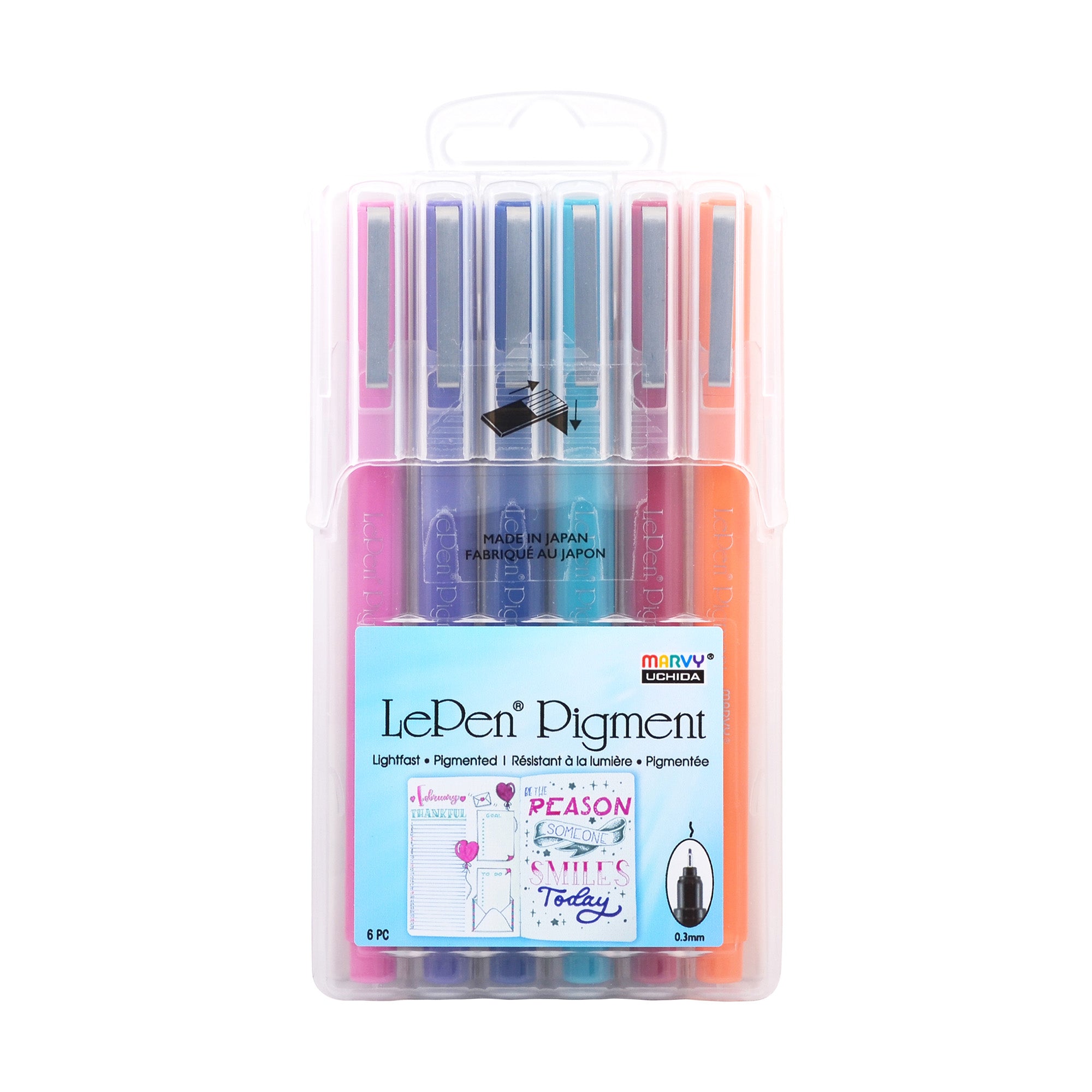 6 Pack Le Pen Fineliners - Vibrant Jewel Tone Colors for Journaling, Sketching & Note Taking | Fine Point Marker Pens for Bullet Journal, Art & Office Use