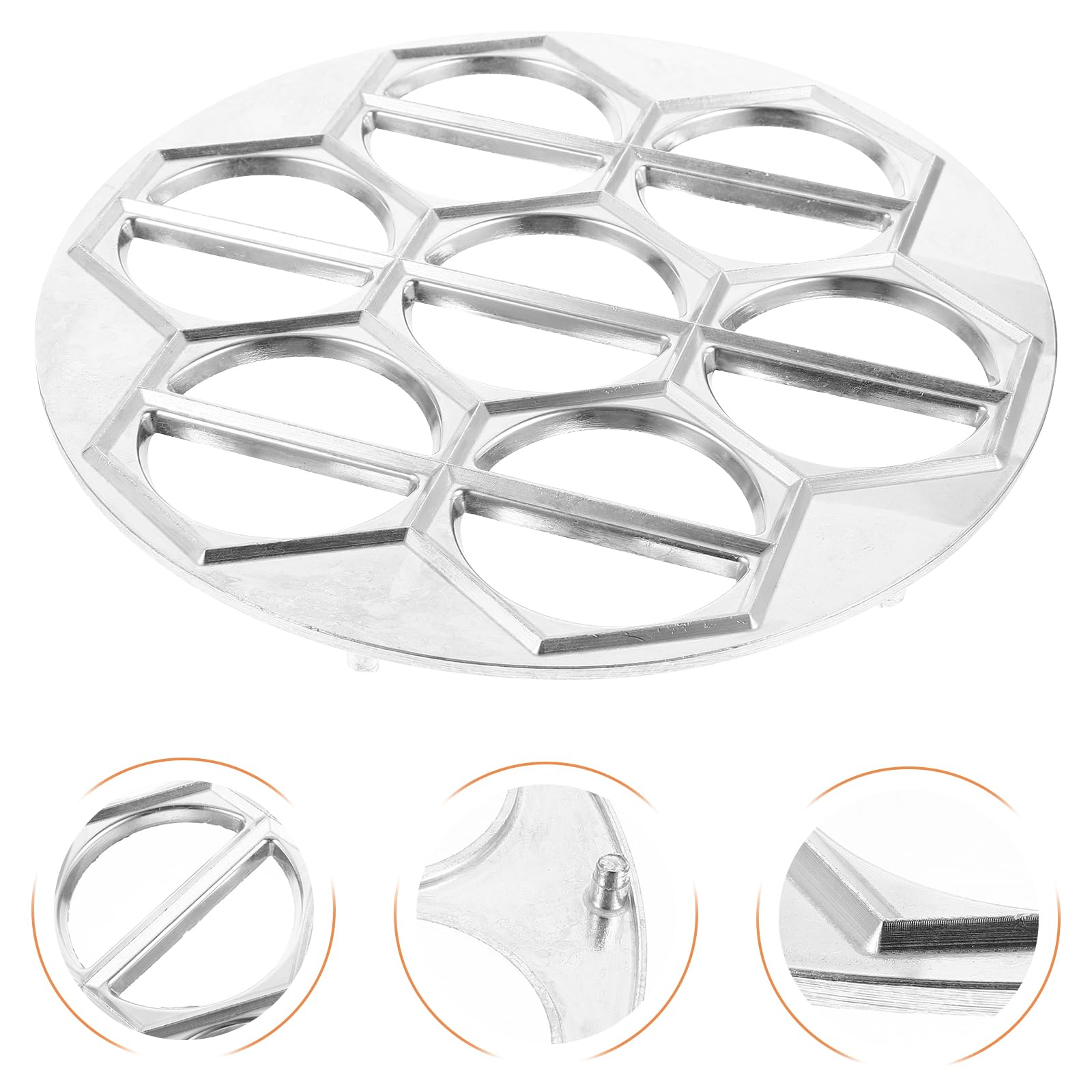 Hemoton 14-Hole Russian Pelmeni Maker & Dumpling Mold - Food Grade Aluminum Safe Ravioli Cutter for Homemade Dumplings - Perfect for Italian Ravioli, Russian Pelmeni & Asian Dumpling Making