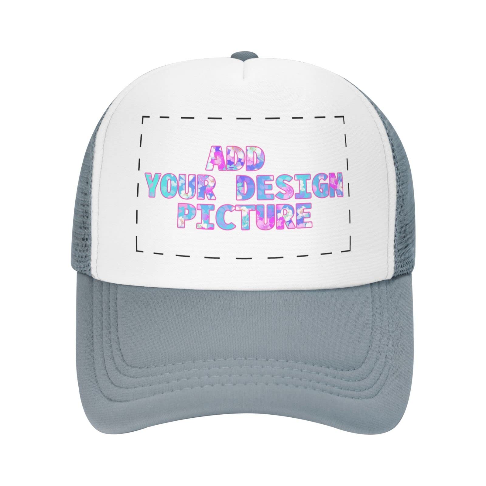 Custom Trucker Hats for Men & Women - Personalized Photo Baseball Caps - Design Your Own Hat - Black - Perfect for Sports, Outdoor Activities & Fashion Accessories