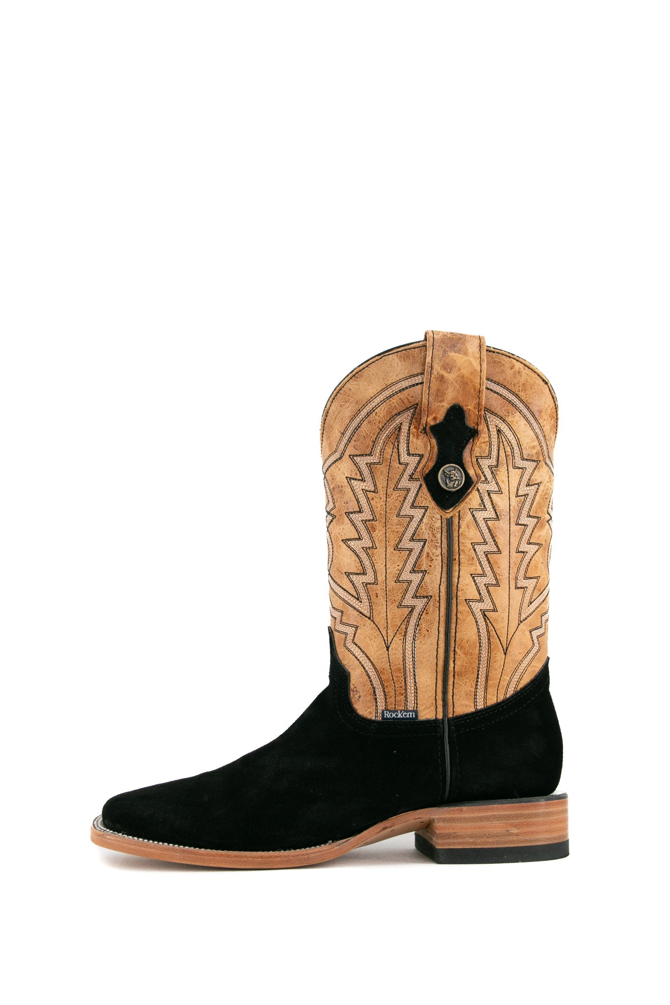 Luke Suede Square Toe Cowboy Boots for Men - Western Style Leather Boots with Comfortable Cushioning | Perfect for Rodeo, Country Music Festivals & Outdoor Adventures